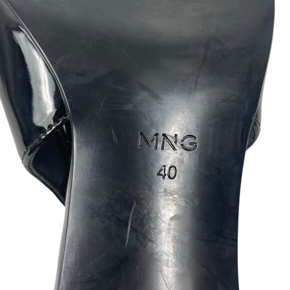Mango MNG Rhinestone Slingback Kitten Heel Pump Black Size 40/ US 9 - Picture 9 of 13